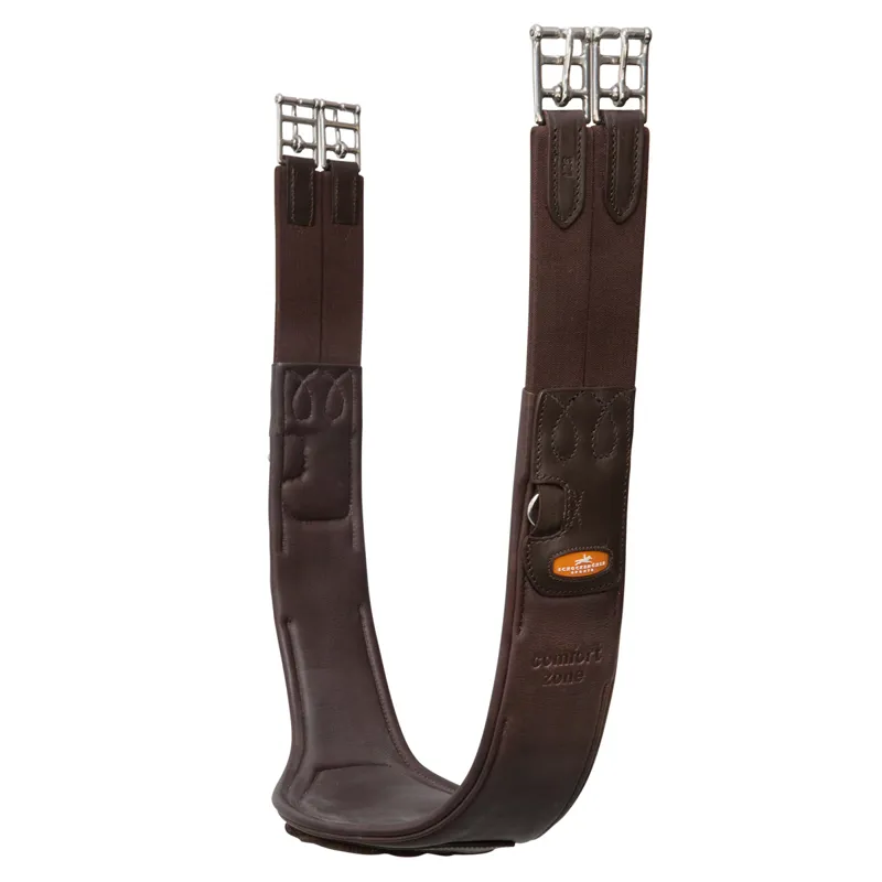 Schockemohle Portland Leather Girth - Espresso/Silver